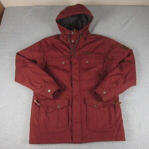 Columbia Jacket Mens S Burgundy Maguire Place II Sherpa Lined Hooded Barn Canvas